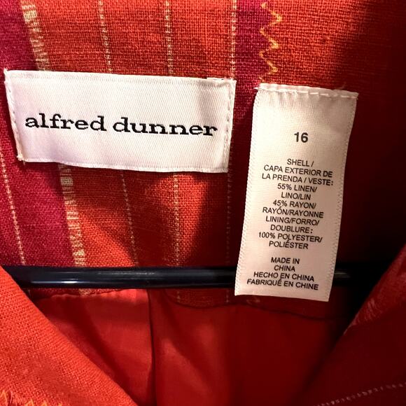 Alfred Dunner Womens Patchwork Beaded Sequins Stitched Jacket Plus Size 16 - Picture 4 of 16